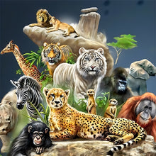 Load image into Gallery viewer, Diamond Painting - Full Round - tropical animal (30*30CM)
