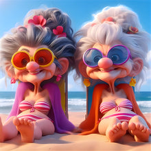 Load image into Gallery viewer, Diamond Painting - Full Round - Funny grandma (40*40CM)
