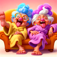 Load image into Gallery viewer, Diamond Painting - Full Round - Funny grandma (40*40CM)
