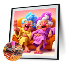 Load image into Gallery viewer, Diamond Painting - Full Round - Funny grandma (40*40CM)
