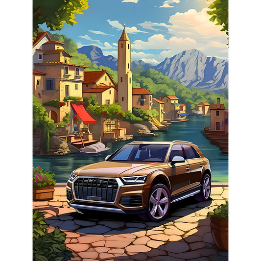 Diamond Painting - Full Round - village scenery (30*40CM)
