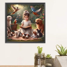 Load image into Gallery viewer, Diamond Painting - Full Round - garden girl (30*30CM)
