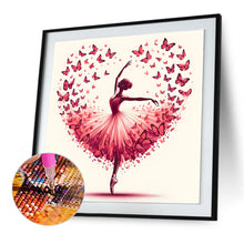 Load image into Gallery viewer, Diamond Painting - Full Round - butterfly skirt girl (30*30CM)

