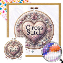 Load image into Gallery viewer, AB Diamond Painting - Full Round - Cross stitch heart (40*40CM)
