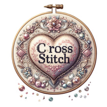 Load image into Gallery viewer, AB Diamond Painting - Full Round - Cross stitch heart (40*40CM)
