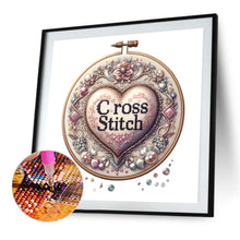 Load image into Gallery viewer, AB Diamond Painting - Full Round - Cross stitch heart (40*40CM)
