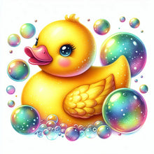 Load image into Gallery viewer, AB Diamond Painting - Full Round - Colorful bubbles and ducks (40*40CM)
