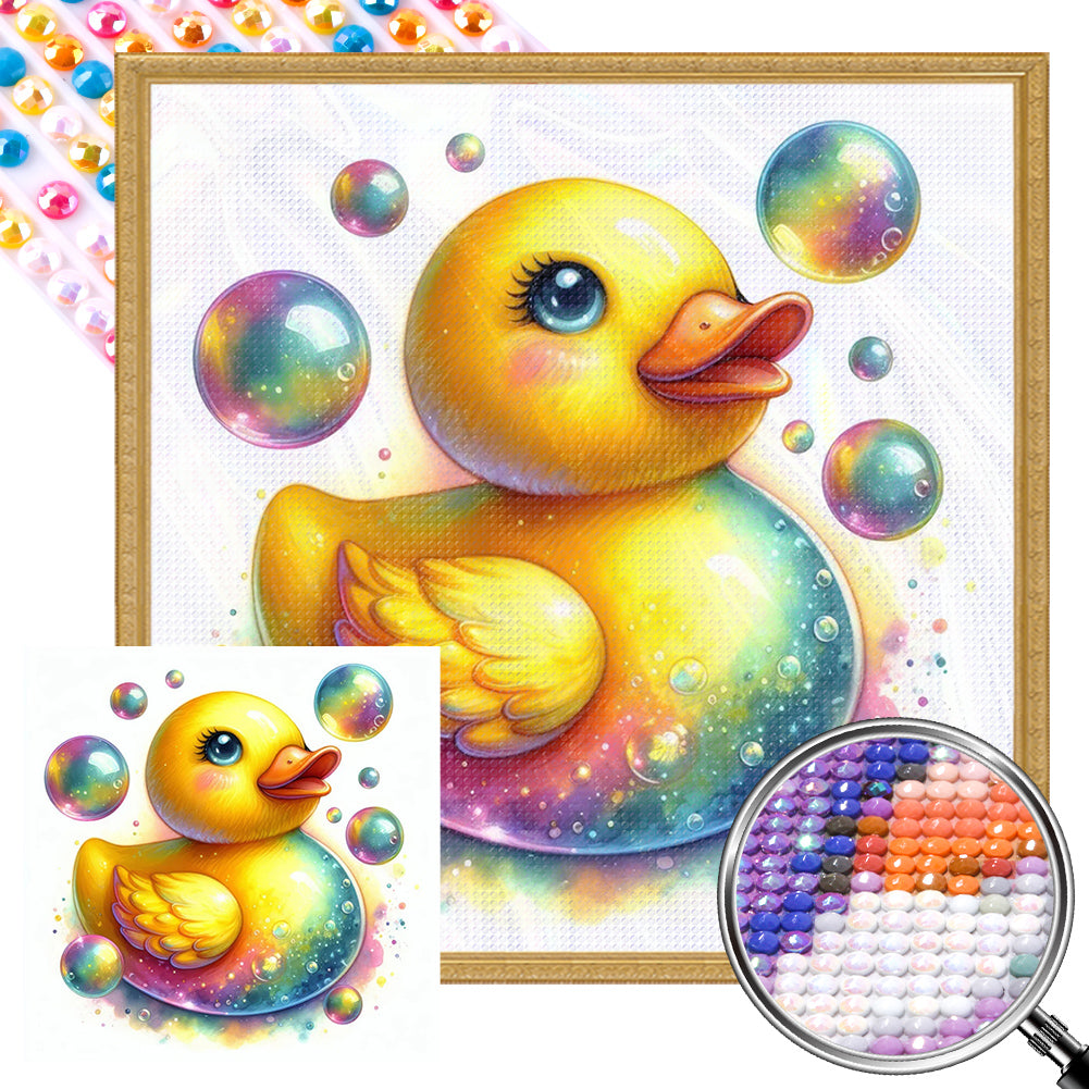 AB Diamond Painting - Full Round - Colorful bubbles and ducks (40*40CM)