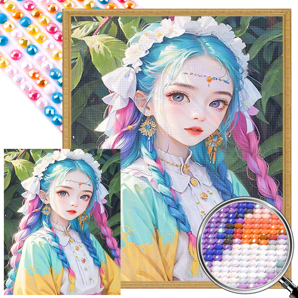 AB Diamond Painting - Full Round - Youth girl (40*50CM)