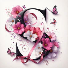 Load image into Gallery viewer, Diamond Painting - Full Round - Butterfly daisy letter S (40*40CM)

