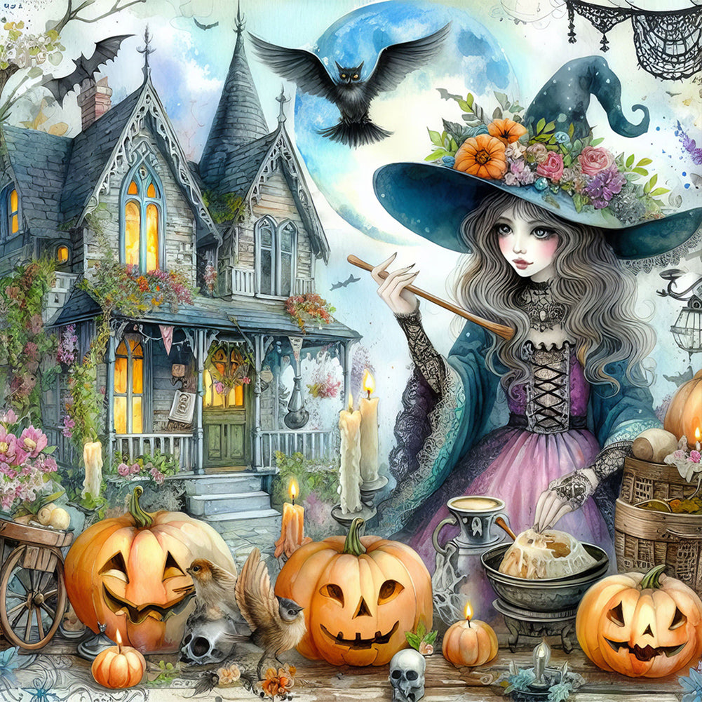 Diamond Painting - Full Round - Pumpkin girl (40*40CM)