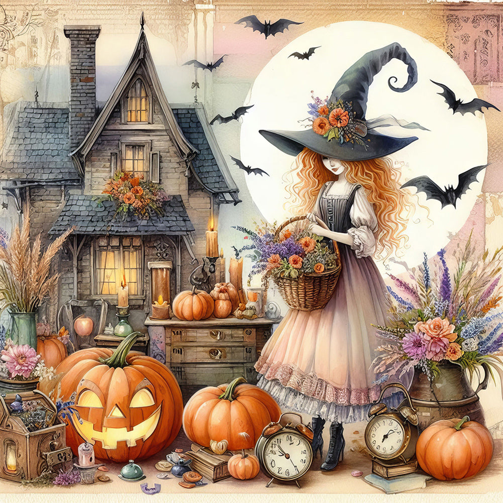 Diamond Painting - Full Round - Pumpkin girl (40*40CM)
