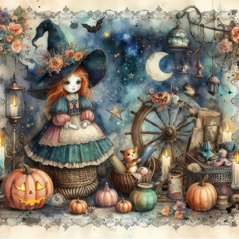 Diamond Painting - Full Round - Pumpkin girl (40*40CM)