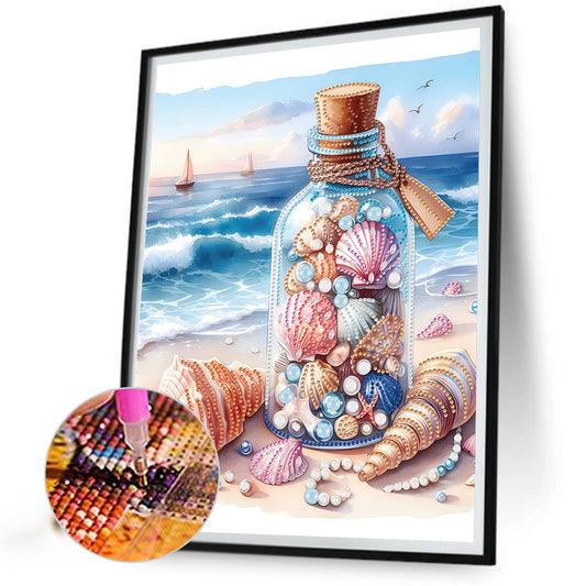 Diamond Painting - Partial Special Shaped - Beach shells (30*40CM)