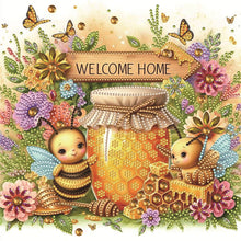 Load image into Gallery viewer, Diamond Painting - Partial Special Shaped - Sweet bees (30*30CM)
