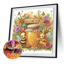 Load image into Gallery viewer, Diamond Painting - Partial Special Shaped - Sweet bees (30*30CM)
