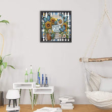 Load image into Gallery viewer, Diamond Painting - Partial Special Shaped - Butterfly sunflower (30*30CM)
