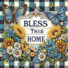 Load image into Gallery viewer, Diamond Painting - Partial Special Shaped - Butterfly sunflower (30*30CM)
