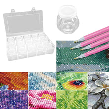 Load image into Gallery viewer, Acrylic Clear Diamond Painting Container for DIY Art Craft (12 Pumpkin 12 Round)
