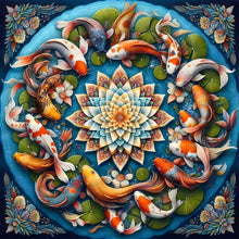 Load image into Gallery viewer, Diamond Painting - Full Round - Mandala Carp (40*40CM)
