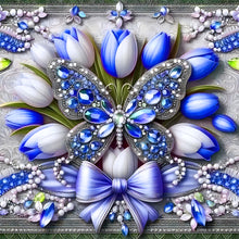 Load image into Gallery viewer, Diamond Painting - Full Round - Butterfly Flower (30*30CM)
