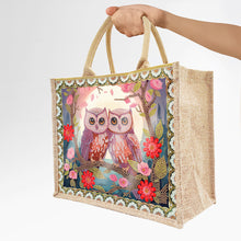 Load image into Gallery viewer, Linen Garden Owl Diamond Art Large Capacity Handbag Birthday Gift for Friends
