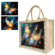 Load image into Gallery viewer, Linen Mysterious Butterfly Diamond Art Large Handbag Birthday Gift for Friends
