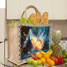 Load image into Gallery viewer, Linen Mysterious Butterfly Diamond Art Large Handbag Birthday Gift for Friends
