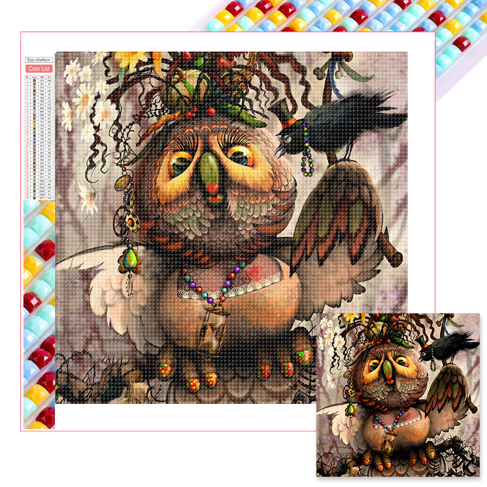 Diamond Painting - Full Square - Owl (40*40CM)