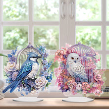 Load image into Gallery viewer, 2Pcs Acrylic Special Shaped Birdcage Eagle Desktop Diamond Art Kits for Beginner
