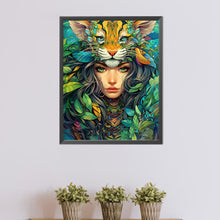 Load image into Gallery viewer, AB Diamond Painting - Full Round - Mysterious jungle girl (40*50CM)
