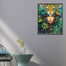 Load image into Gallery viewer, AB Diamond Painting - Full Round - Mysterious jungle girl (40*50CM)
