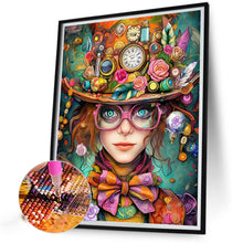 Load image into Gallery viewer, AB Diamond Painting - Full Round - Mysterious hat girl (40*50CM)
