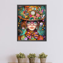 Load image into Gallery viewer, AB Diamond Painting - Full Round - Mysterious hat girl (40*50CM)
