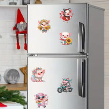 Load image into Gallery viewer, 6Pcs Special Shape Pig Diamond Art Magnets Decals Diamond Painting Fridge Magnet
