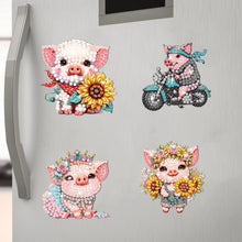 Load image into Gallery viewer, 6Pcs Special Shape Pig Diamond Art Magnets Decals Diamond Painting Fridge Magnet
