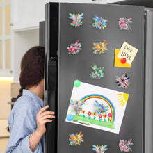 Load image into Gallery viewer, 8Pcs Acrylic Special Shape Animal Diamond Painting Refrigerator Magnet Dragonfly
