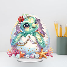 Load image into Gallery viewer, Acrylic Sea Turtle 5D DIY Diamond Art Tabletop Decorations for Home Office Decor
