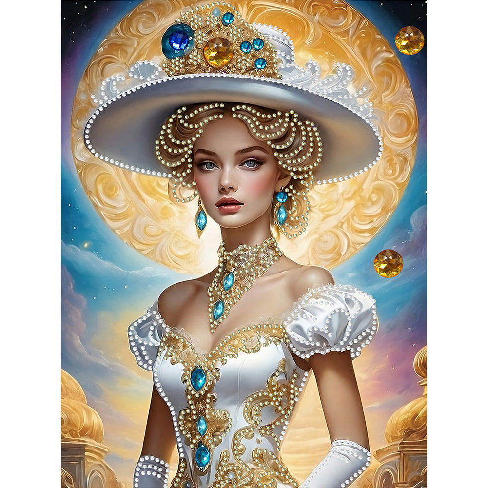 Diamond Painting - Partial Special Shaped - Luxury Woman (30*40CM)