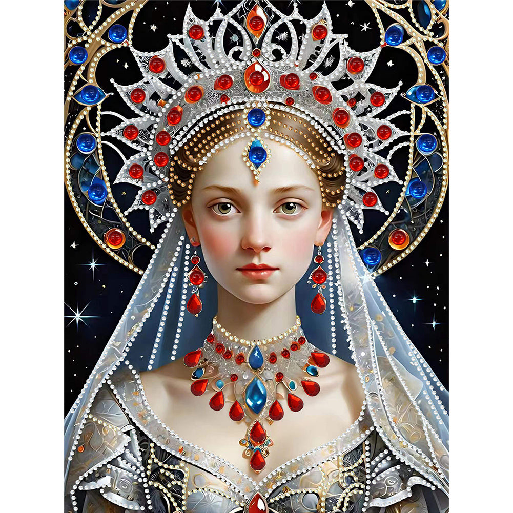 Diamond Painting - Partial Special Shaped - Luxury Woman (30*40CM)