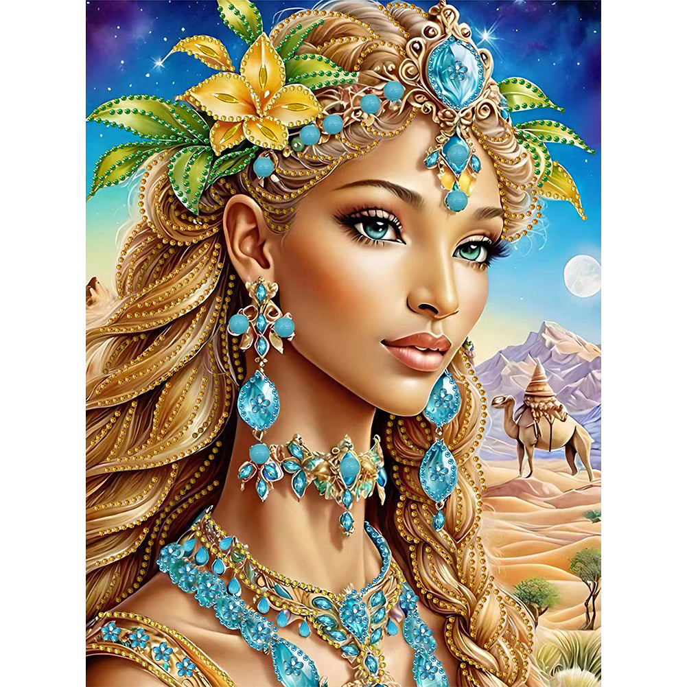 Diamond Painting - Partial Special Shaped - Luxury Woman (30*40CM)