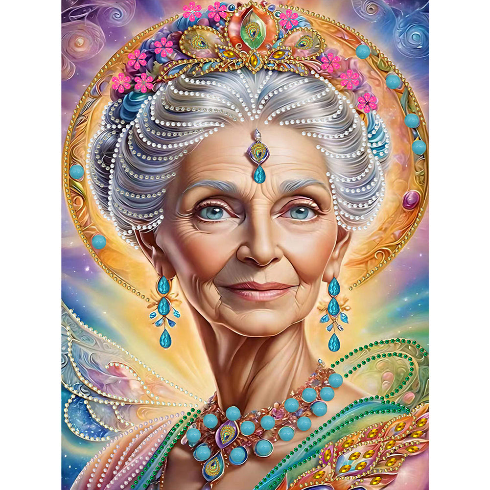 Diamond Painting - Partial Special Shaped - Luxury Woman (30*40CM)