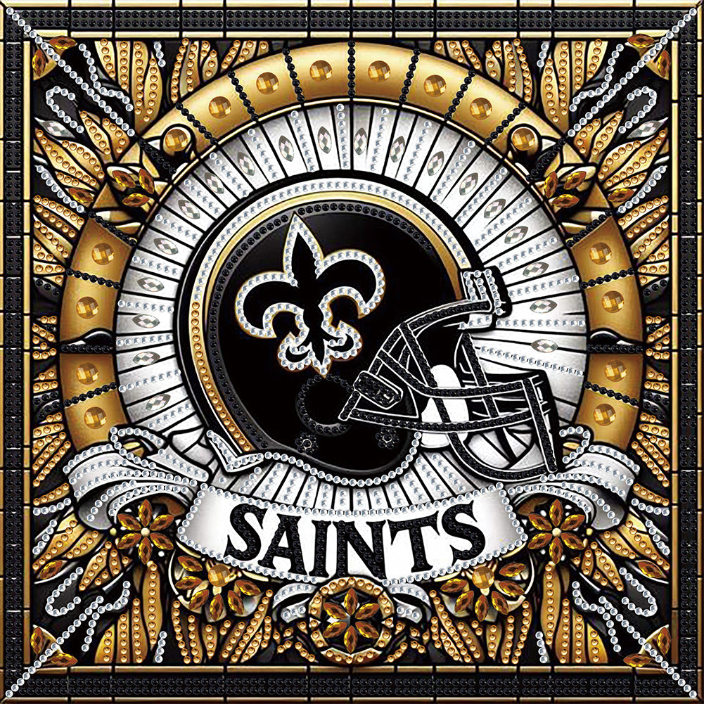 Diamond Painting - Partial Special Shaped - New Orleans Saints Outlaws (30*30CM)