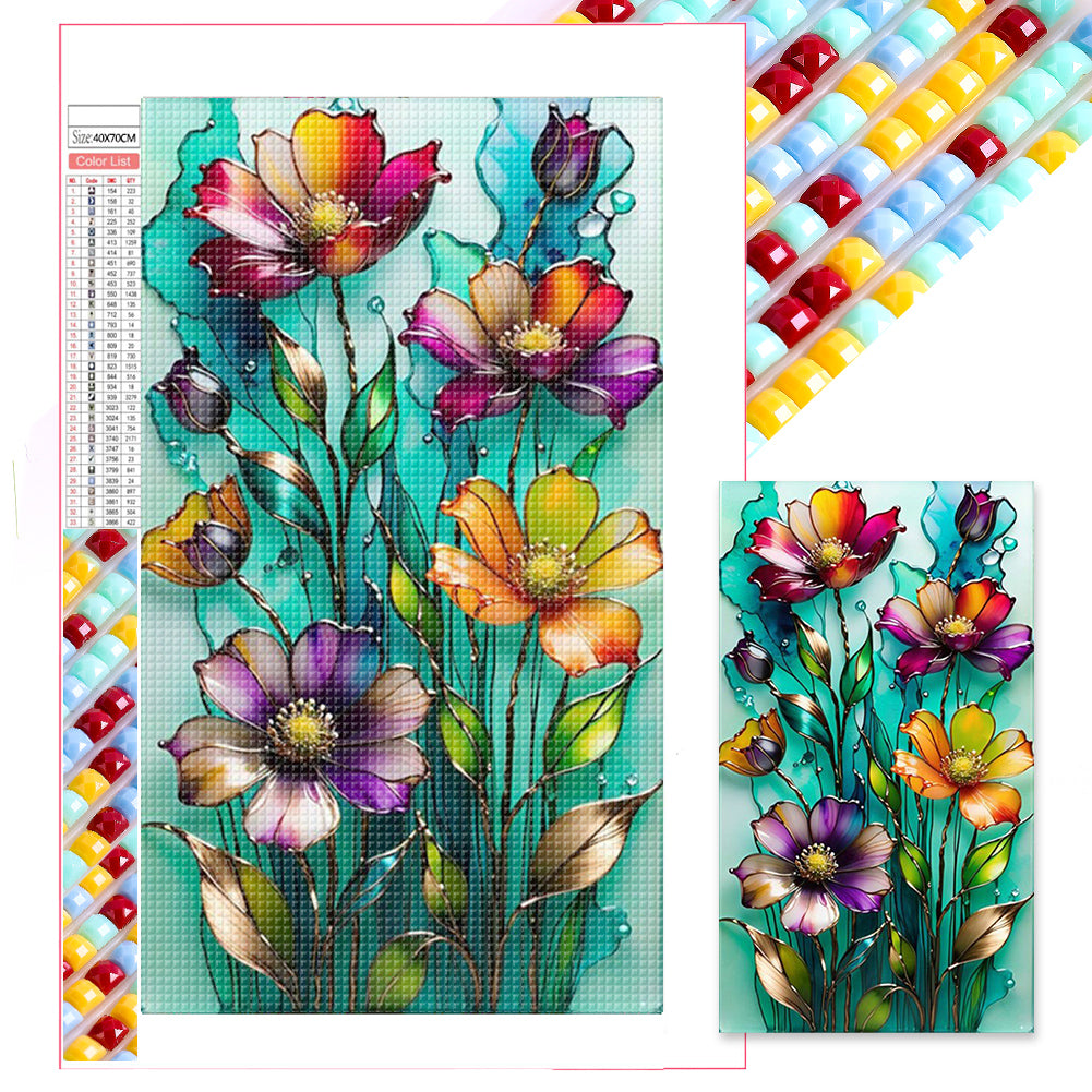 AB Diamond Painting - Full Square - Colorful daisies (40*70CM)