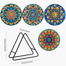 Load image into Gallery viewer, 4Pcs Acrylic Mandala DIY Diamond Dot Kits Diamond Crafts Projects for Home Decor
