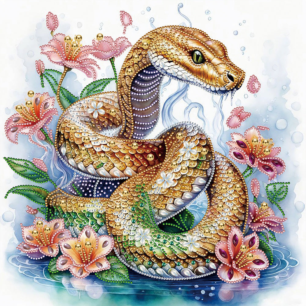 Diamond Painting - Partial Special Shaped - Snake (40*40CM)