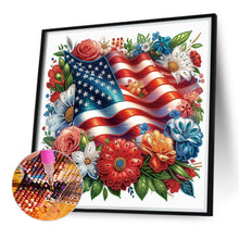 Load image into Gallery viewer, Diamond Painting - Partial Special Shaped - Independence Day flowers and plants (40*40CM)
