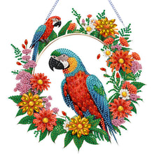 Load image into Gallery viewer, Acrylic Special Shape Bird Flower Diamond Painting Decor DIY Diamond Art Pendant
