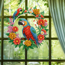 Load image into Gallery viewer, Acrylic Special Shape Bird Flower Diamond Painting Decor DIY Diamond Art Pendant
