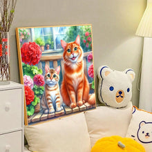 Load image into Gallery viewer, Diamond Painting - Full Round - Two cats (40*40CM)
